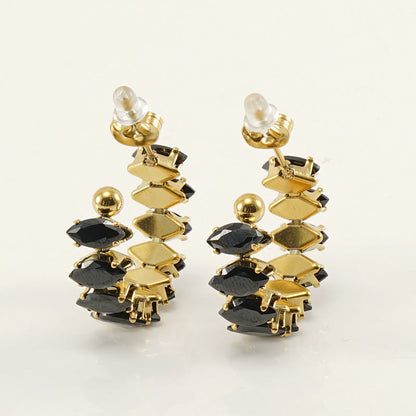 Women's Rhinestone Ear South America Fashionable Golden Titanium Light Rings