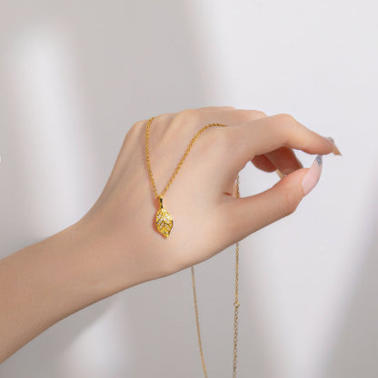 Women's Steel Exquisite Fully Jeweled Loving Heart Necklaces