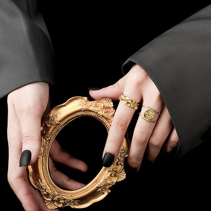 Ornament Korean Irregular Gold Jewelry Fashion Rings