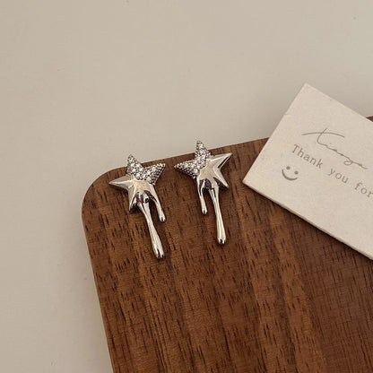 Women's Copper Gold-plated Zircon High-grade Light Luxury Sweet Cool Earrings