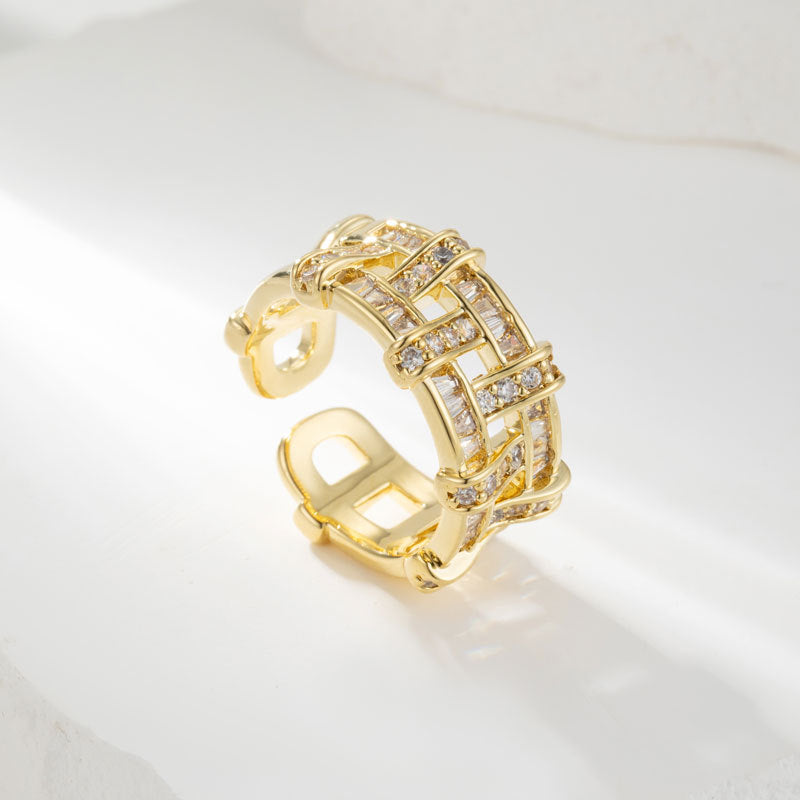 Compilation Hollow Opening Special Interest Light Luxury Wind Rings