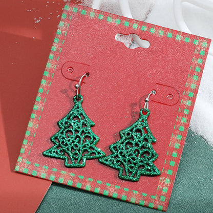 Cute Fashion Alloy Dripping Elk Snowflake Ear Earrings