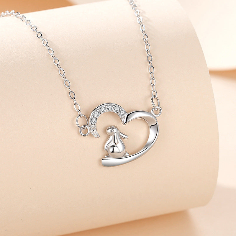 Female Design Sense Heart Shape With Necklaces