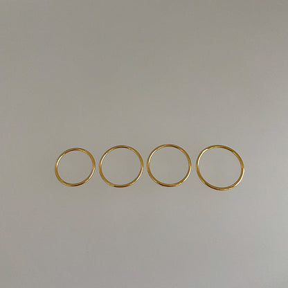 Women's Minimalist Simple Metal Suit Retro Classic Rings