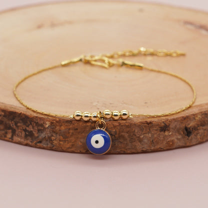 Women's Style Simple Design Stack Beaded Versatile Devil Eye Bracelets