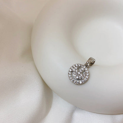 Transparent Bear Metal Smiley Pendant Female Necklaces