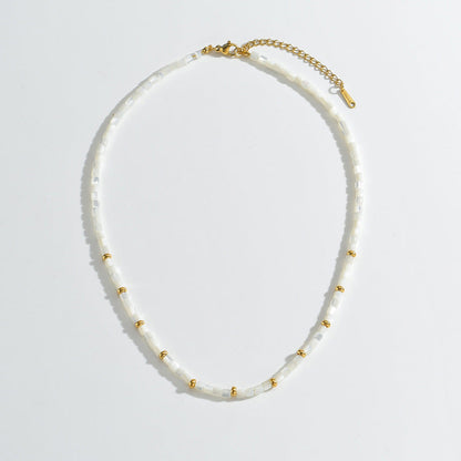 Women's Style Beige Beaded For Design Handmade Necklaces