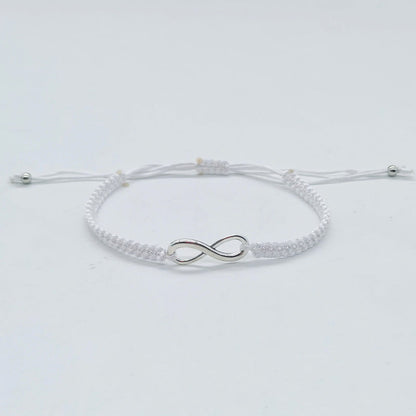 Simple Alloy Words Infinite Woven Adjustable Bracelets
