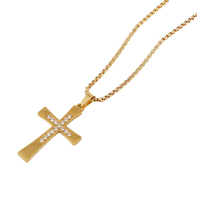 Stainless Steel Real Gold Retro Style Personality Necklaces