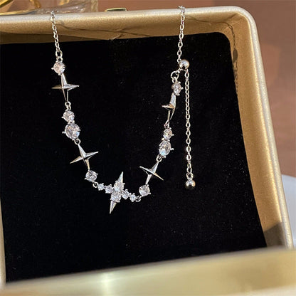 Women's & Men's & Sweet Cool Flower Stars Heart For Niche Design Clavicle Necklaces