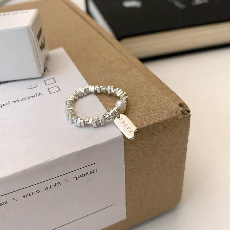 Small Pieces Of Sier Pearl Female Rings