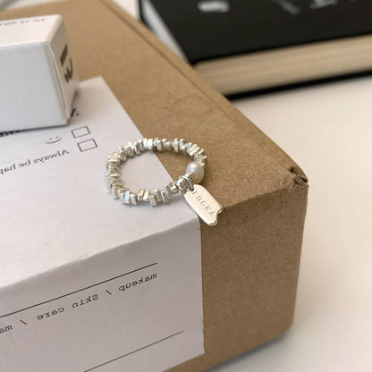 Small Pieces Of Sier Pearl Female Rings