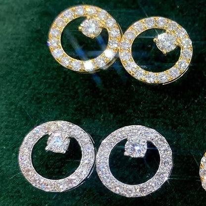 Shi Korean Geometric Circle Small Simple Earrings