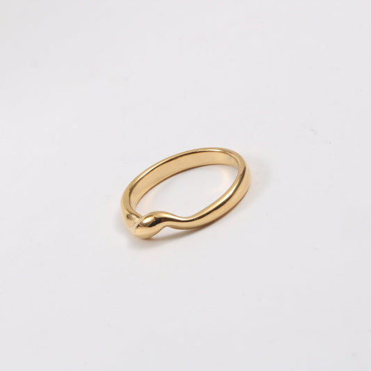 Versatile Twisted Titanium Steel Plated Gold Bracelets