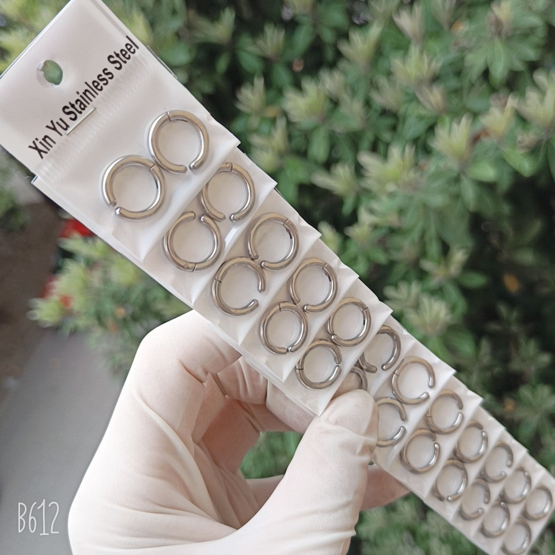 Thick Titanium Steel Hipster Accessories Versatile Earrings