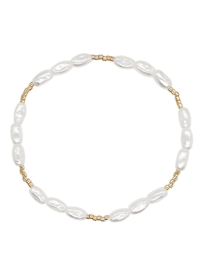 Style String Beads Soft Pottery White Gravel Bracelets