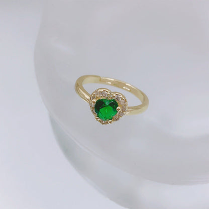 Diamond Love Heart Bow Tie Geometric Rings