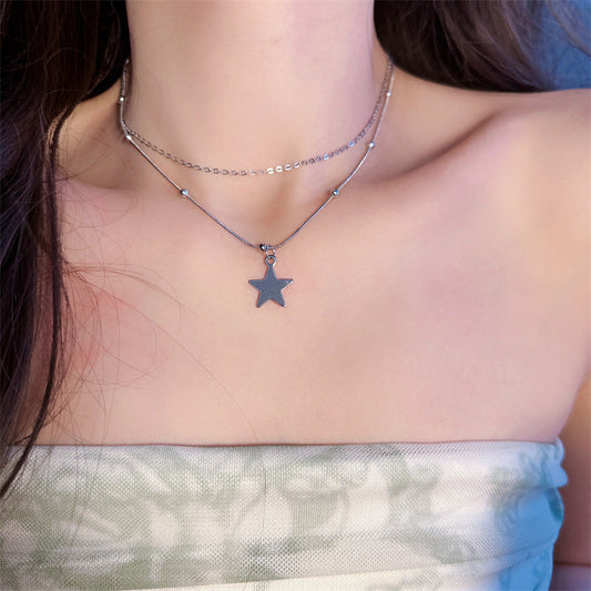 Titanium Steel Ornament Female Hot Niche Clavicle Necklaces