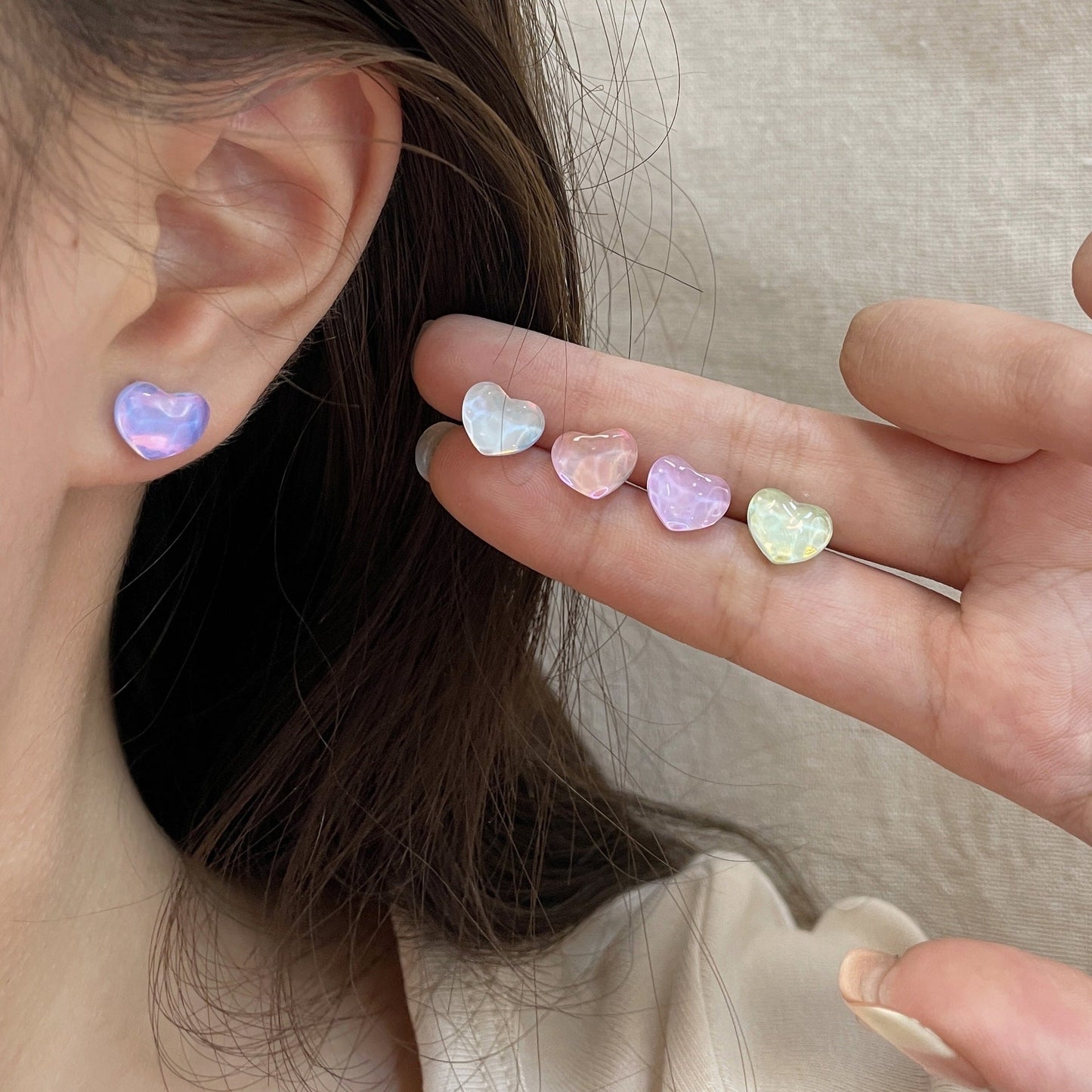 Style Colorful Small Stone Female Sweet Earrings