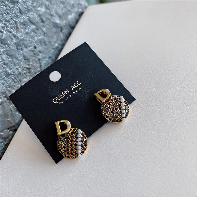 Sier Needle Korean Style Elegant Retro Earrings