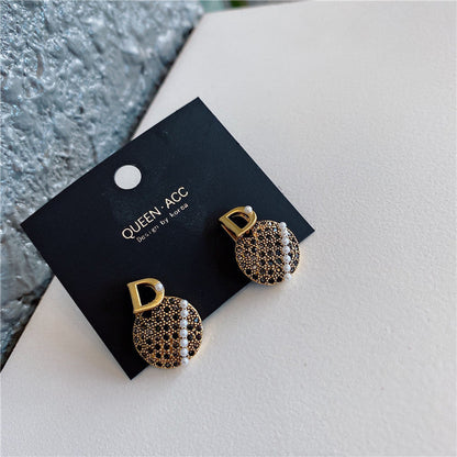 Sier Needle Korean Style Elegant Retro Earrings