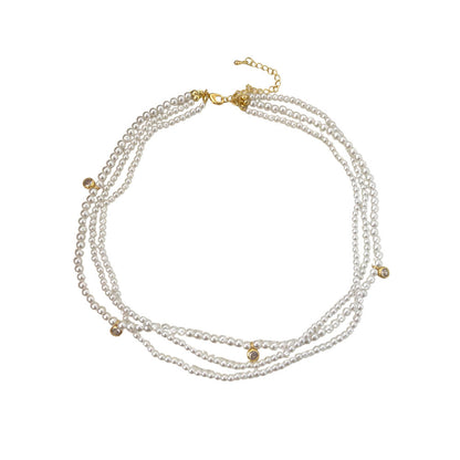 Women's Pearl Collar High Sense Twin Clavicle Necklaces