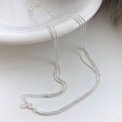 Italian Chain Round Beads Sterling Sier Pure Necklaces