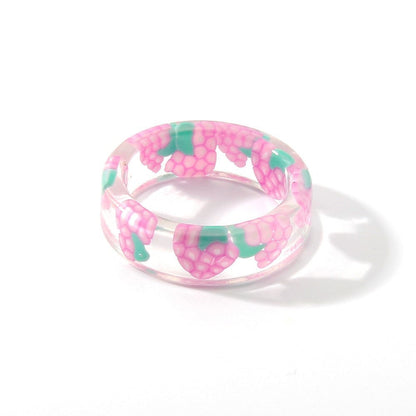 Fashion Creative Personalized Resin Popular Sale Small Rings