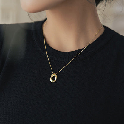 Women's Mori Style Titanium Steel Round Twist Necklaces