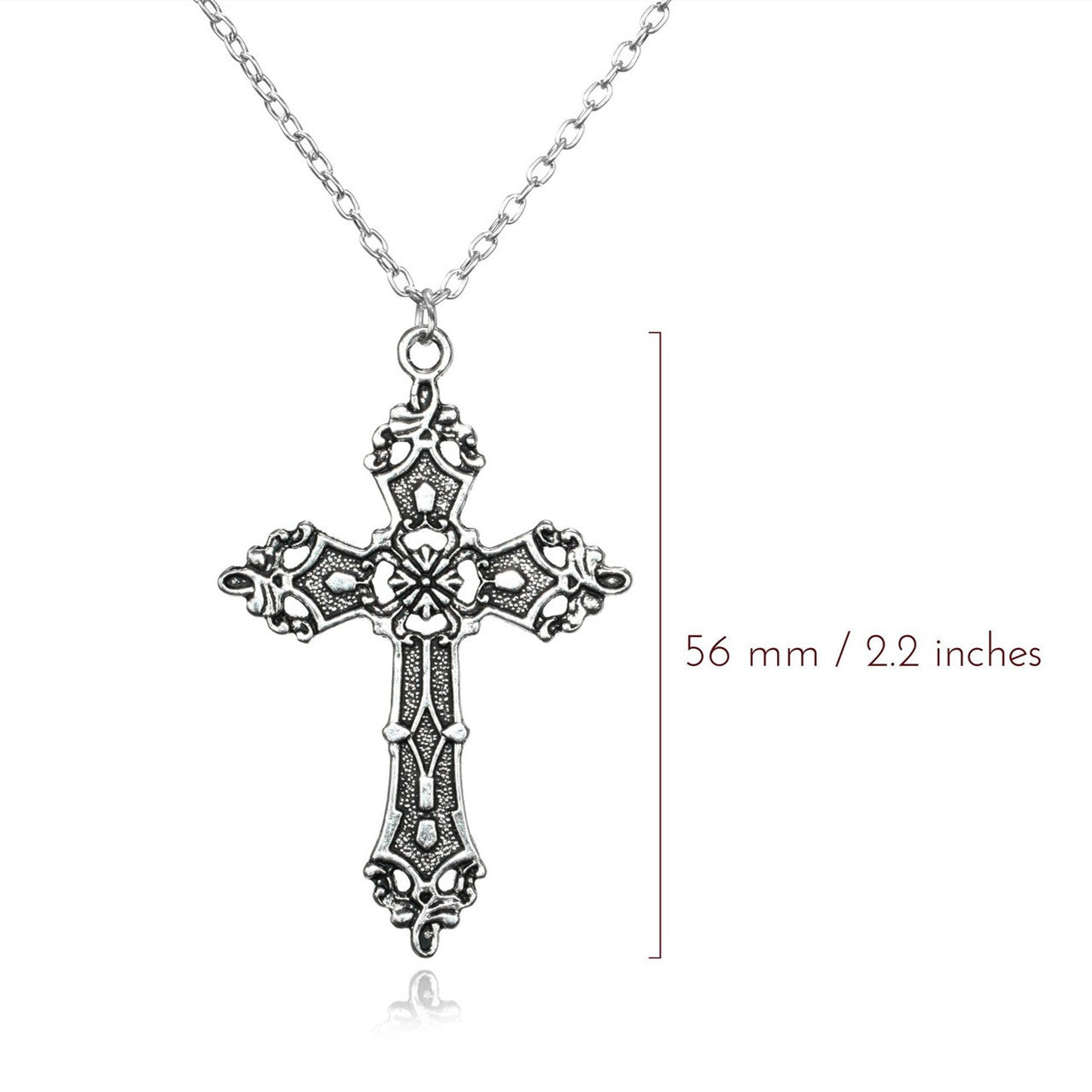 Baroque Cross Vintage Bohemian Madonna Pendant Necklaces