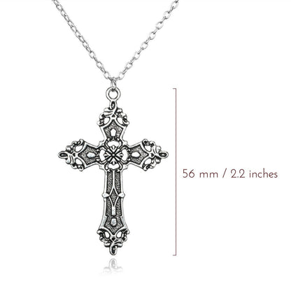 Baroque Cross Vintage Bohemian Madonna Pendant Necklaces