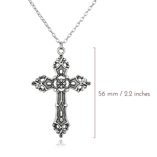 Baroque Cross Vintage Bohemian Madonna Pendant Necklaces