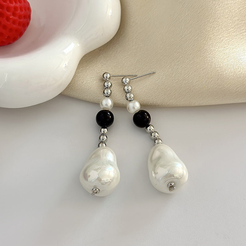 Women's Tassel Baroque Shell Pearl High Sense Earrings
