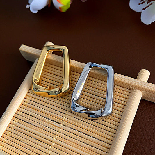 Irregular Glossy Metal Simple Personalized Ear Earrings
