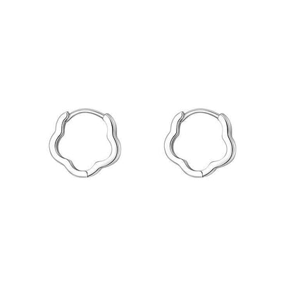 Sterling Sier Flowers Ear Clip Female Earrings