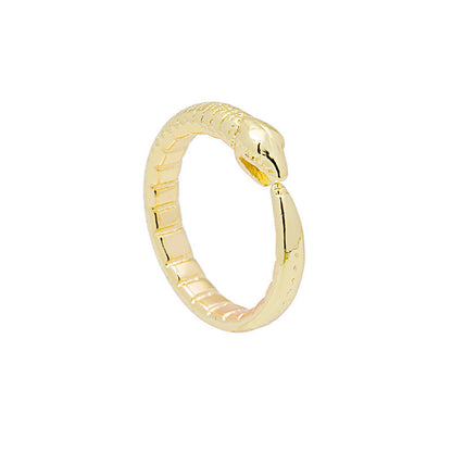 Collection Snake-shaped Animal Open Geometric Retro Rings