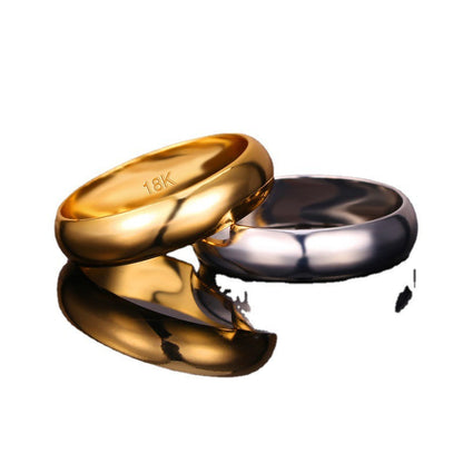 Women's Fashion Simple Rose Gold Plated Glossy Rings