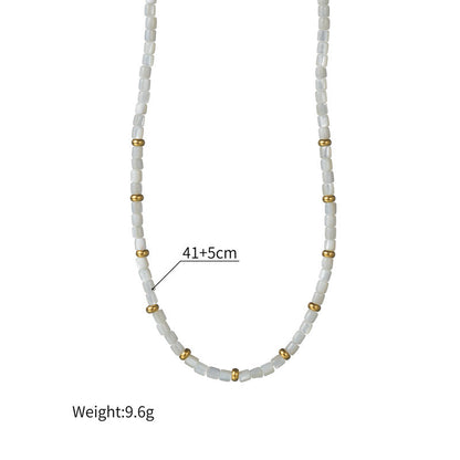 Women's Style Beige Beaded For Design Handmade Necklaces