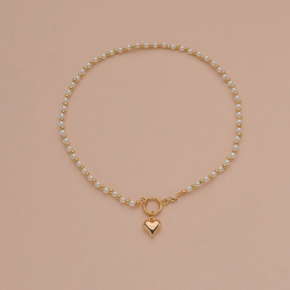 Fashion Alloy Peach Heart Pendant Simple Necklaces