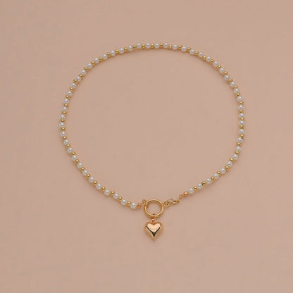 Fashion Alloy Peach Heart Pendant Simple Necklaces