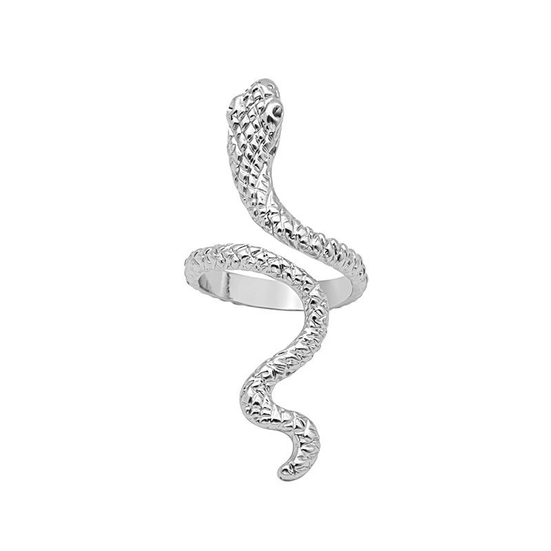 Collection Snake-shaped Animal Open Geometric Retro Rings