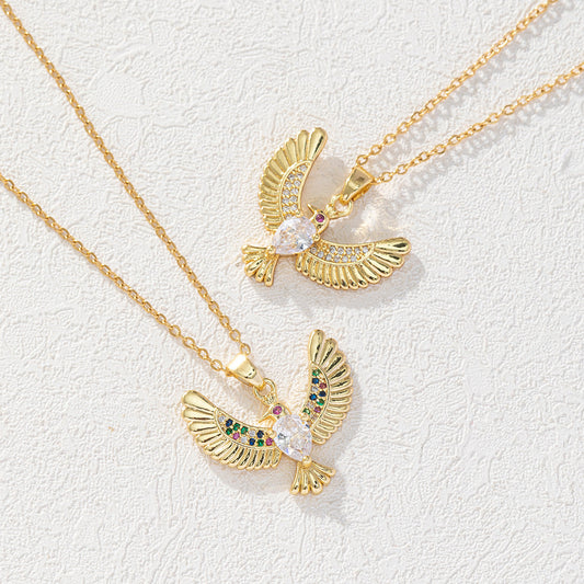 Zircon Bird Ornament Female Personalized Minority Necklaces