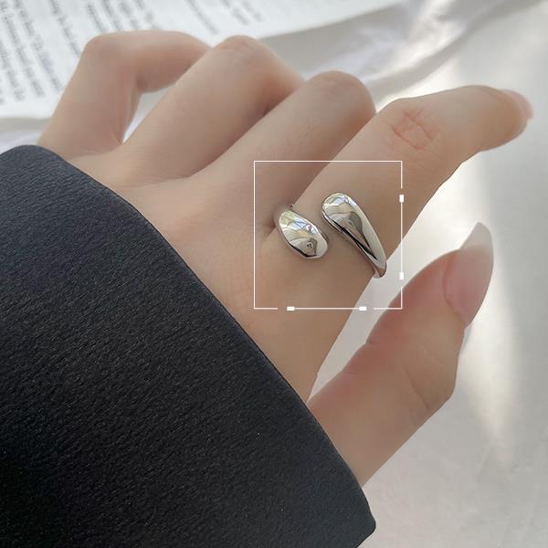 Fashion And Personalized Street Sier Opening Rings