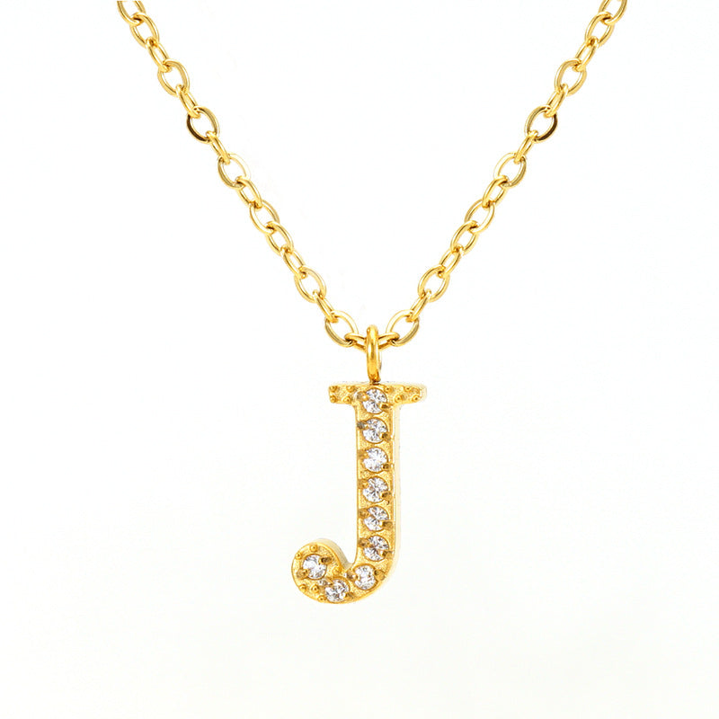 Women's English Letter Pendant High-grade Clavicle Chain Necklaces