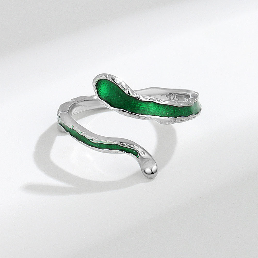 Ornament Personality Snake-shaped Open Design Sense Rings