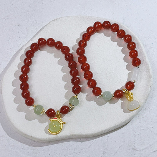 Agate Lucky Bag Zodiac Dragon Birthday Bracelets