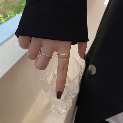 Layer Bamboo Geometric Fashion Fashionmonger Open Rings