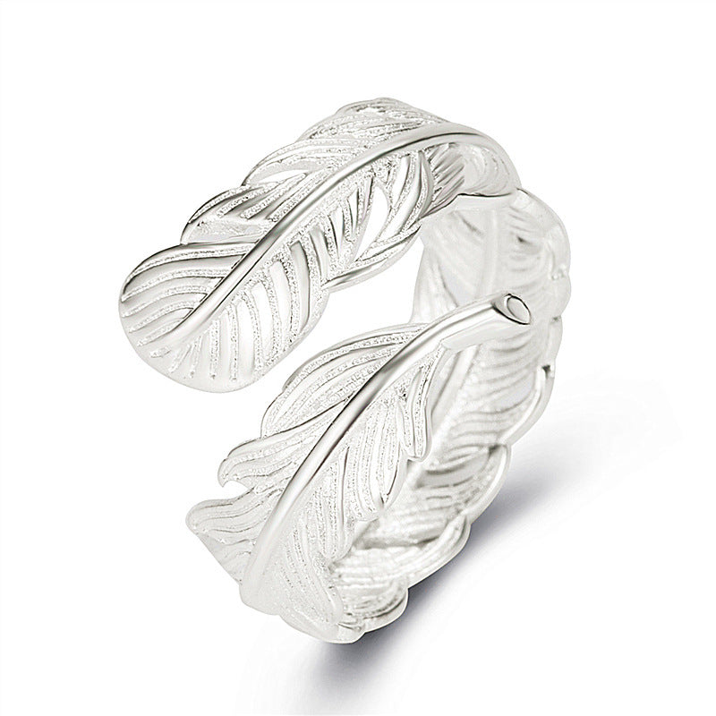 Leaves Open Female Vintage Thai Sier Rings