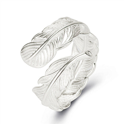 Leaves Open Female Vintage Thai Sier Rings