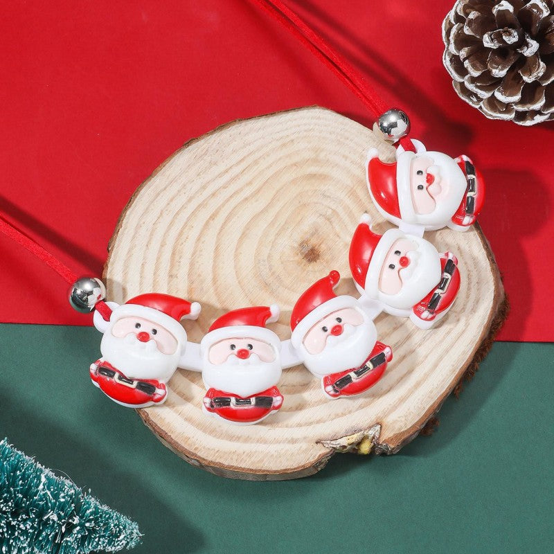 Creativity Santa Claus Gingerbread Man Bell Necklaces